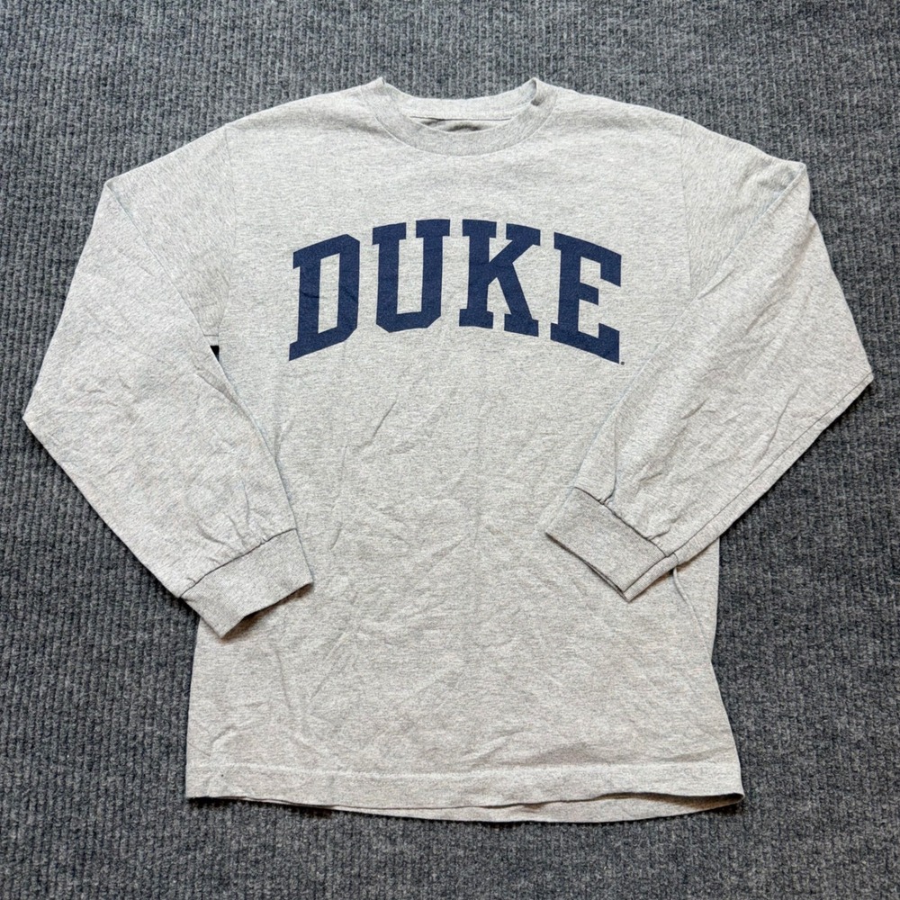 TRT Classics Duke Blue Devils Long Sleeve T-Shirt Gray Unisex Small NCAA